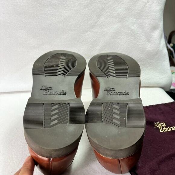 Allen Edmonds Shoes Men's Size 9 Brown Stockbridge Lace Up Oxfords Split Toe - Picture 9 of 11